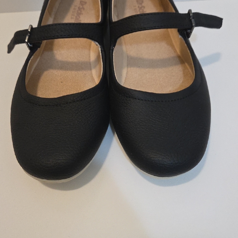 Dr. Scholl's Black Mary Jane Ballet Flats with Strap - Picture 6 of 8